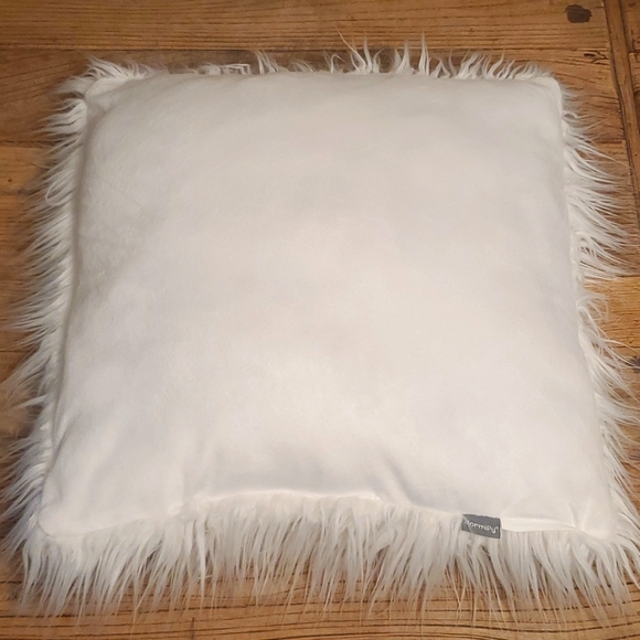 Dormify Accents Dormify White Faux Mongolian Square Pillow Poshmark